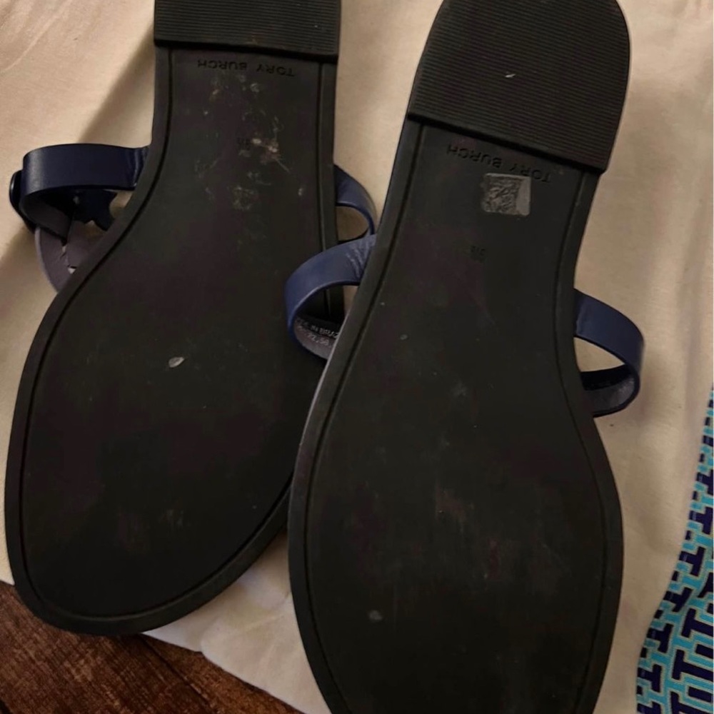 TORY BURCH DARK LOTUS/BERMUDA SOFT MILLER - Picture 8 of 10